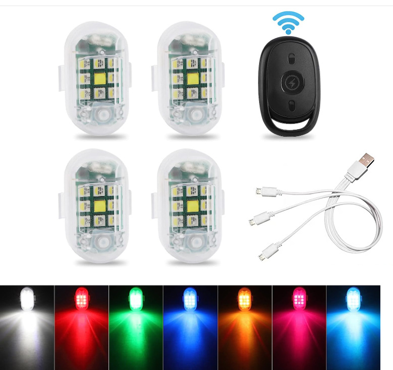 Transfronterizo dedicado motocicleta coche eléctrico LED flash luz aviones luz bicicleta luz trasera Modificación del coche piloto Luz