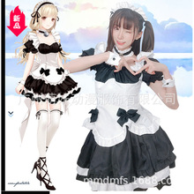 cosplay奇迹暖暖环游世界 黑白巧克力女仆装lolita公主裙游戏服装
