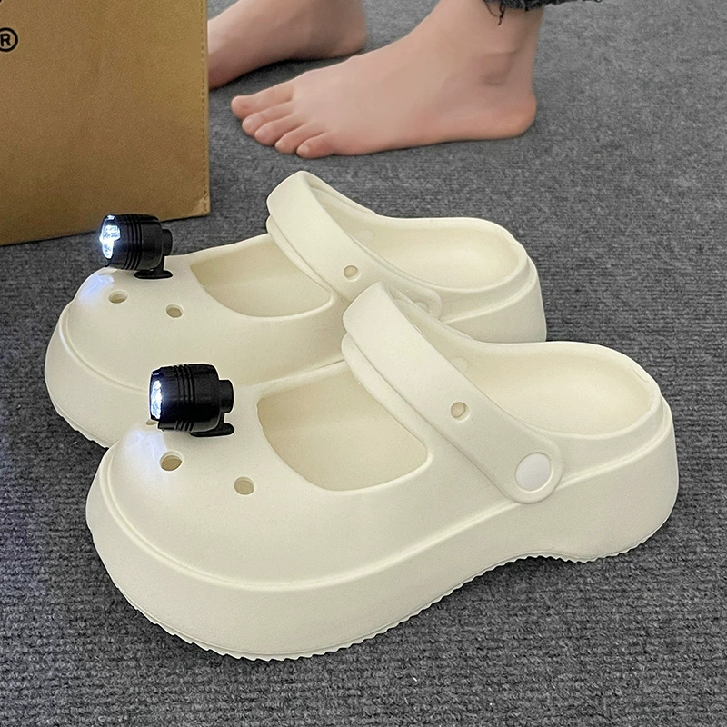 Обувь с пещерой женщины Мэри Джейн обувь летнее творчество с лампами полые милые пещерные туфли женские пляжные туфли нескользящие сандалии