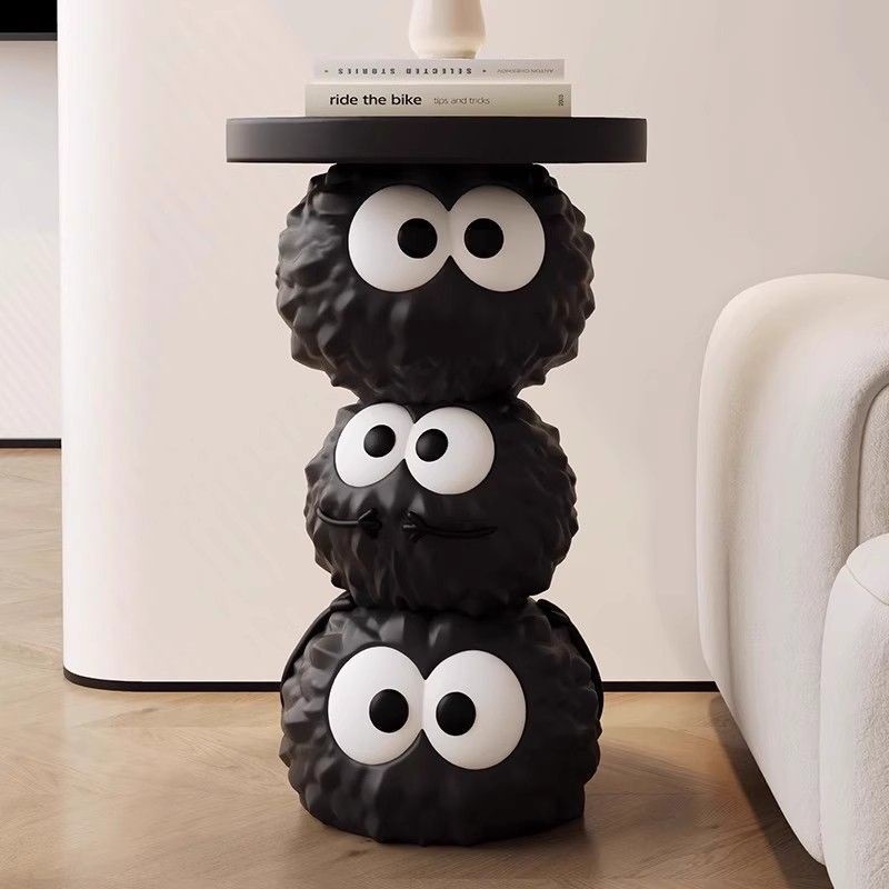 Home Bedside Table Personality Housewarming Gift Creative Living Room Sofa Next to Coffee Table Decoration Coal Ball Floor Cartoon Decoration