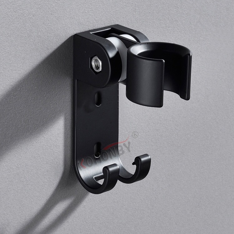 Factory Direct Supply black space aluminum punch-free shower holder adjustable shower nozzle fixed base Factory Direct Supply black space aluminum punch-free shower holder adjustable shower nozzle fixed base