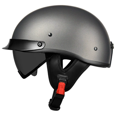 Motorcycle Safety Supplies – Helmet Scoop Helmet Cruiser Motorcycle - matt-metal-black-tea-mirror-free-transparent-mirror-m55-56-head-circumference