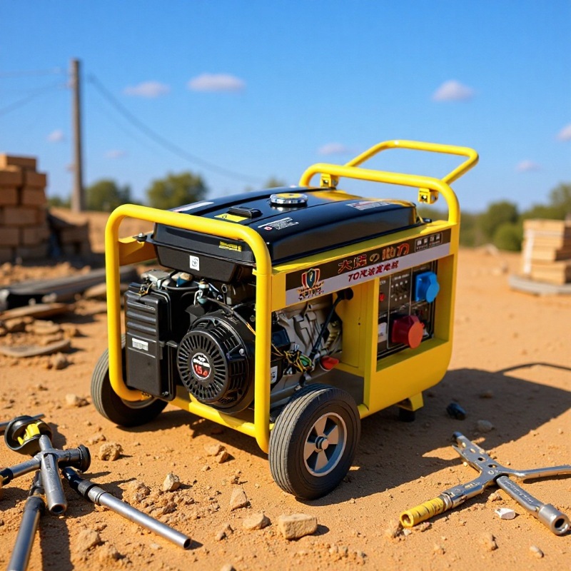 大泽5KW开架式汽油发电机施工备用三相输出TO6500ET-S电启动