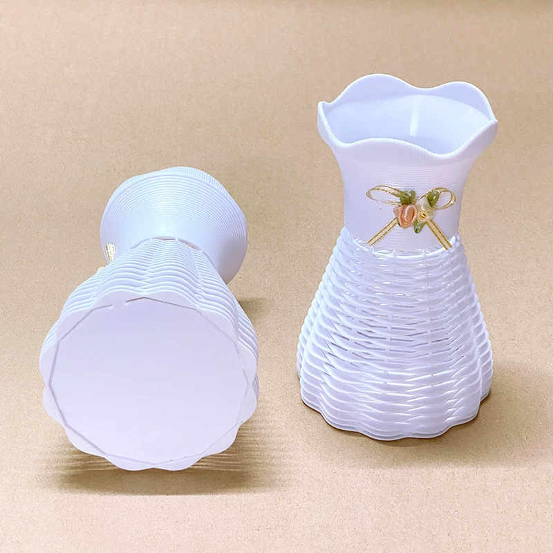 Оптовая продажа фабрики белая пластиковая ваза Настольная Ваза оптом искусственный цветок Цветочная композиция ваза пластиковая ваза