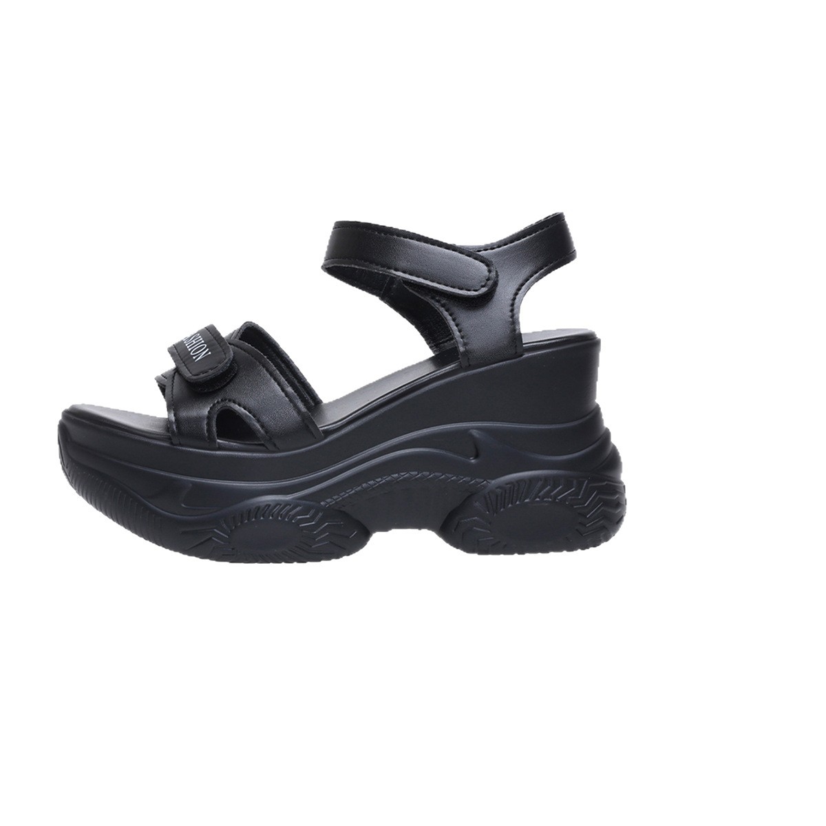 Women's Plus Size Wedge Sandals Summer New Style Platform Velcro Sporty Sandals Letter Design_voghion.com