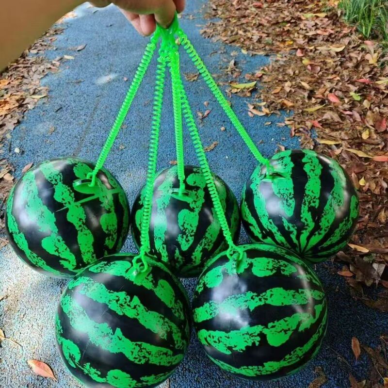 Wholesale Children's Bouncing Chain Balls, Watermelon Balls, Cartoon Balls, Soccer Balls, Inflatable Toys for Kindergarten Boys and Girls, Bouncing Rubber Balls