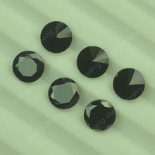 3-20mm大黑锆裸石圆钻 立方氧化锆 梧州人工宝石圆形黑色合成锆石