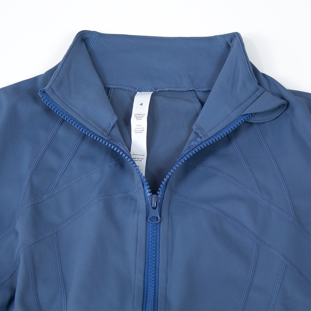364g Weight Nylon Fabric Type Standing Collar Neckline Lines Pattern Women's Gender Sports Style Women's Sports Lines Nylon Standing Collar Active Tops 19
