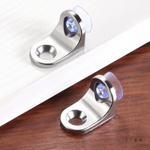 加厚锌合金层板托隔板钉橱柜支架层板夹带吸盘七字玻璃板拖固定托