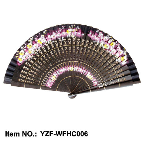 Venta al por mayor fácil apertura y cierre de doble cara hueco modelo español pasarela clásica ventilador plegable bailando ventilador de madera verano femenino