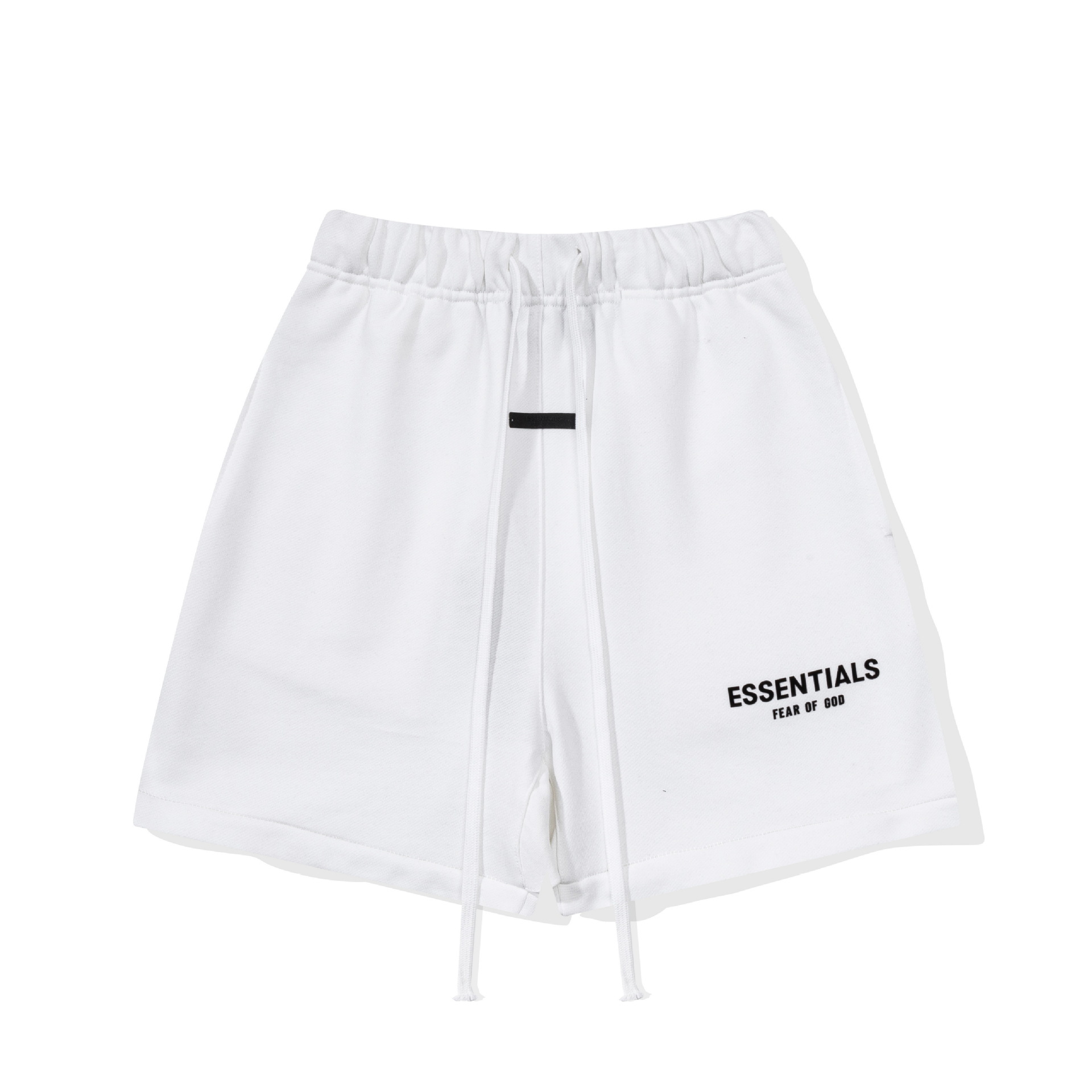 Fear of God Essentials Sweat Shorts Flocked Logo White