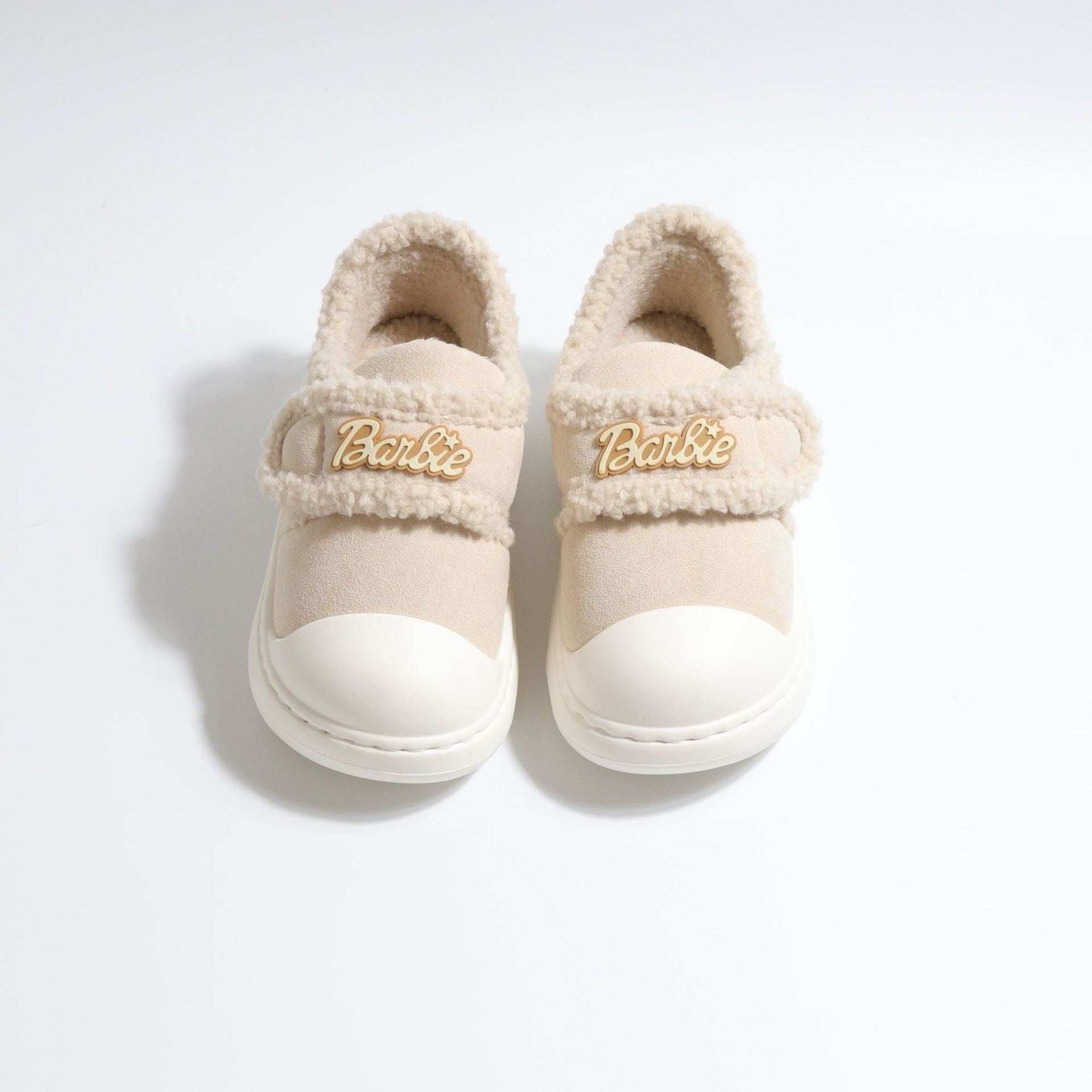 2025 nuevo estilo anti-patada puntera más zapatillas de terciopelo modelos de otoño e invierno para mujer zapatos de algodón con velcro cálidos casuales