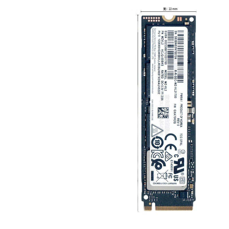 Applicable M.2 Samsung PM9A1 256G/512G/1T/2T solid -state hard drive semiconductor