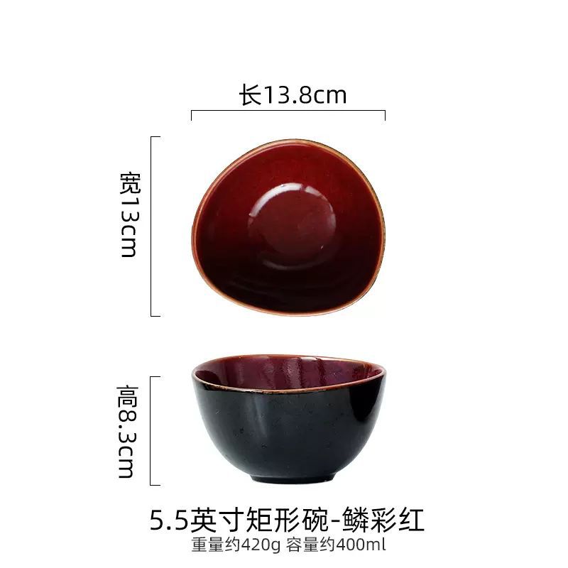 Cuencos de sopa de color europeo de color esmalte transfronterizo cuencos de arroz irregulares de cerámica cuencos de ensalada de frutas cuencos de ramen grandes
