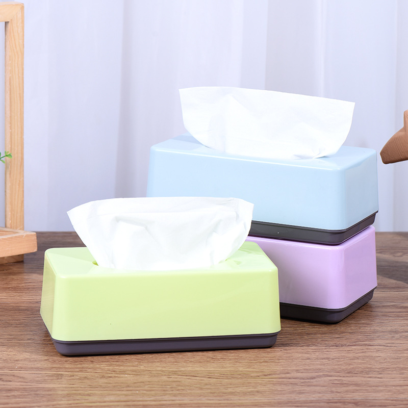 纯色广告纸巾盒可印刷图片 口罩收纳盒礼品抽纸盒餐厅抽纸筒批发