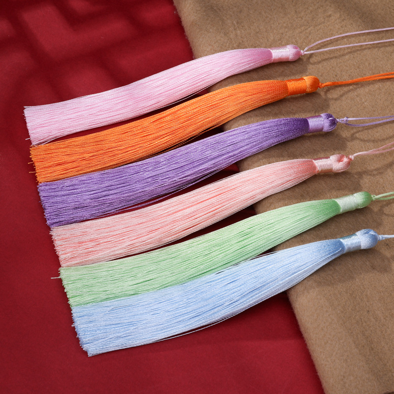 15cm de línea delgada borla ropa de estilo antiguo espiga colgante abanico de grupo borla colgante hecho a mano diy chino nudo nacional accesorios de espiga
