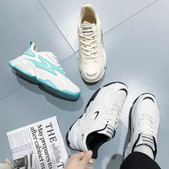 2023跨境新款秋冬透氣休閒鞋時尚潮流運動跑步鞋韓版小白老爹潮鞋