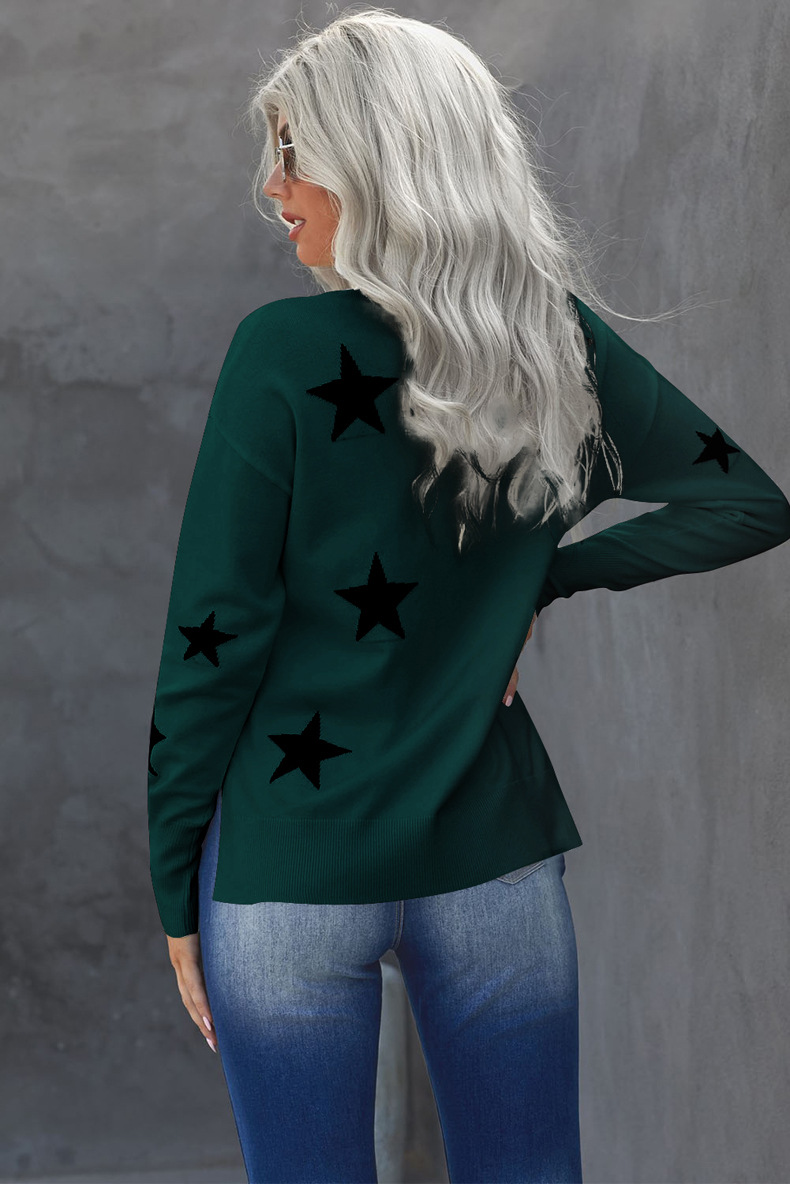 Winter turtleneck star pattern long-sleeved sweater nihaostyles wholesale clothing NSQSY87023