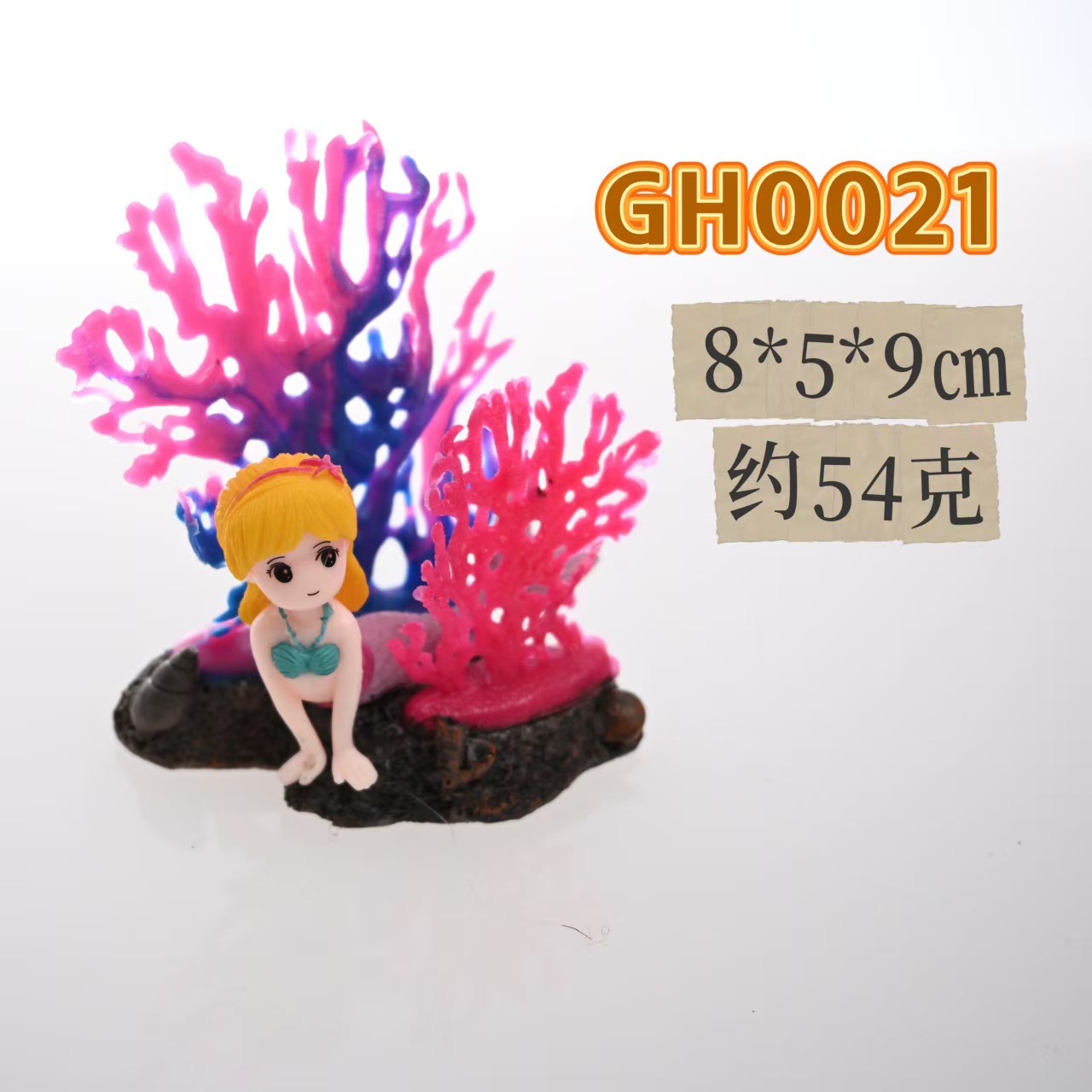 Micro paisaje transfronterizo pecera decoración marina simulación coral sirena pequeña decoración fábrica de accesorios