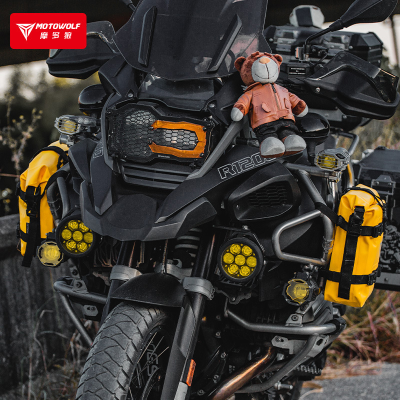 Bolsa multifuncional de barras de protección de motocicleta Modo Wolf, bolsa de motocicleta de gran capacidad a prueba de agua desmontaje rápido, bolsa lateral de motocicleta de caballero