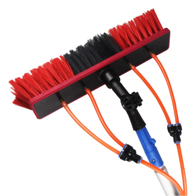 Herramienta de limpieza de paneles fotovoltaicos cepillo de agua panel solar cepillo de limpieza de rociado de agua varilla de extensión varilla telescópica portátil vidrio