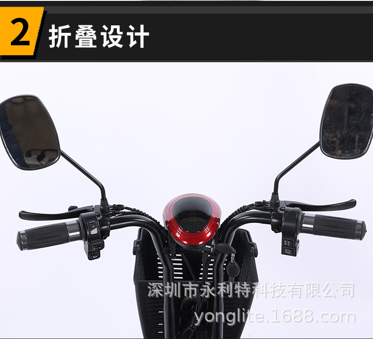 10 Electric Four-Wheeled Mobility Scooters for the Elderly, Foldable, Suitable for Daily Commuting, Motorcycle-Style Four-Wheeler, Sightseeing Vehicle
