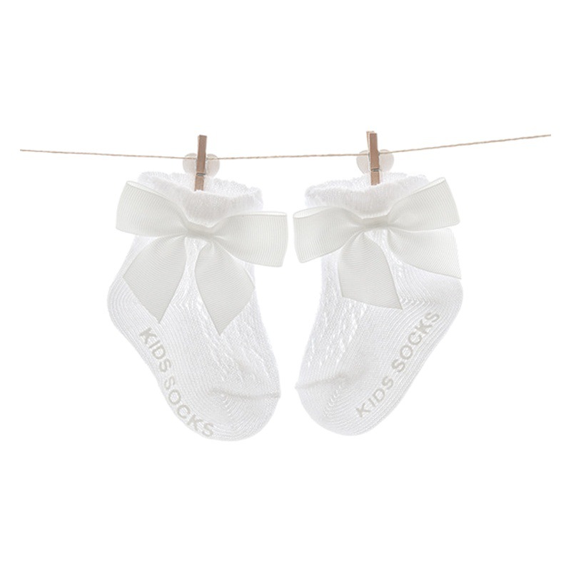 21 verano español NIÑOS Calcetines de malla delgada anillo móvil niñas calcetines cortos arco princesa bebé calcetines de los niños