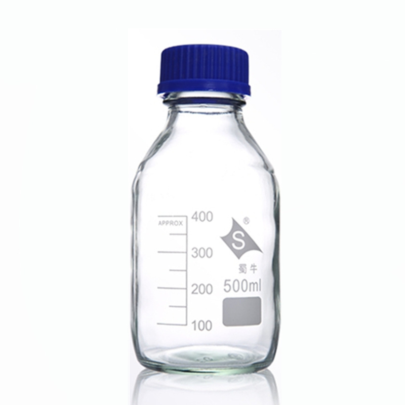 蜀玻蜀牛蓝盖丝口瓶螺口瓶高硼硅丝口试剂瓶250ml500ml黄盖试剂瓶