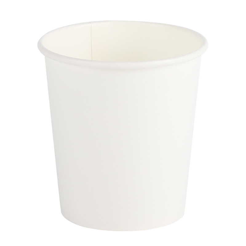 Taza taza de papel taza blanca desechable taza de papel hecho a mano blanco puro taza de prueba taza de café taza de té de leche logotipo publicitario impreso