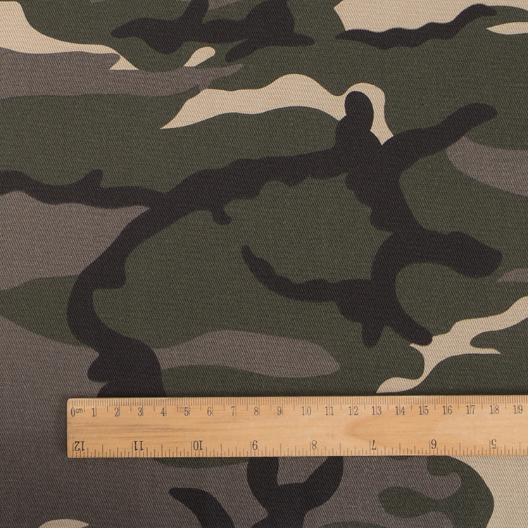 Camuflaje suave imprimido al por mayor 100% algodón tela de pantalones de camuflaje