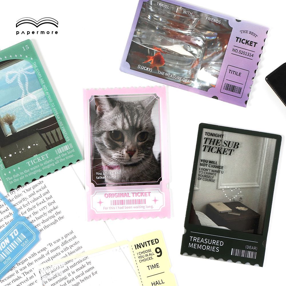 PaperMore encantadora animación chica PVC tarjeta feliz tarjeta serie de tarjetas de fondo de cuentas de mano collage de tarjetas