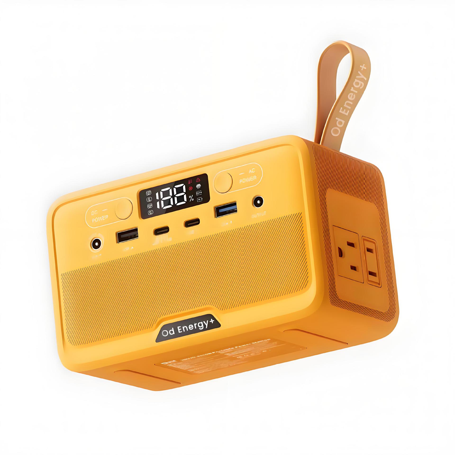 100W fuente de alimentación de almacenamiento de energía solar portátil fosfato de hierro de litio fuente de alimentación móvil al aire libre fuente de alimentación de almacenamiento de energía de reserva para vehículos