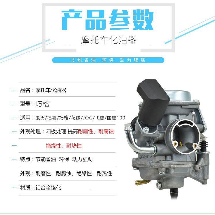 Carburador de motocicleta Qiao Ge100 Fuxi JOG Li Eagle Flying Eagle 100CC coche juego conjunto de carburador