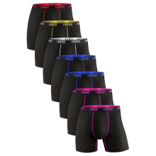 跨境加长防磨腿运动四角内裤男马拉松跑步防磨裆长款透气平角短裤