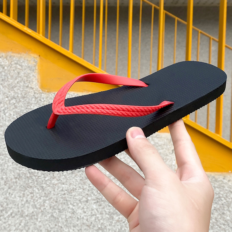 Chanclas zapatos de playa para mujer verano coreano nuevas sandalias y zapatillas de baño moda junto al mar chanclas de color sólido zapatos de mujer
