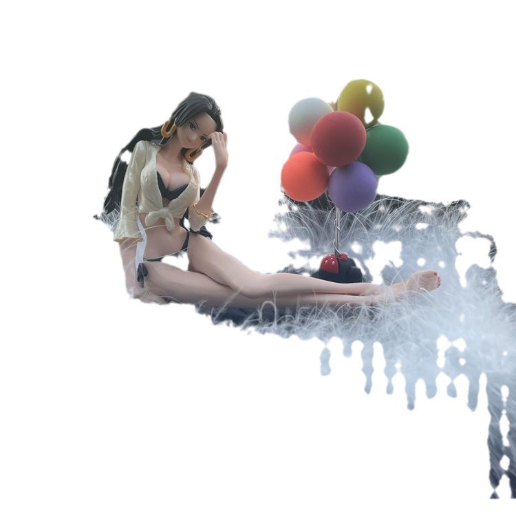 하이 엔드 자동차 장식품 애니메이션 도로 비행 눈은 여성 황제 아로마 테라피 귀여운 자동차 장식 장식 눈이 손으로 만든 LUFFY입니다.