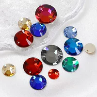 Dongzhou Crystal ручной сшитой плоской пряжкой на вершине круглого сверла мокко стекло сверло плоское дно хрустального камня K9 супер вспышка одежды