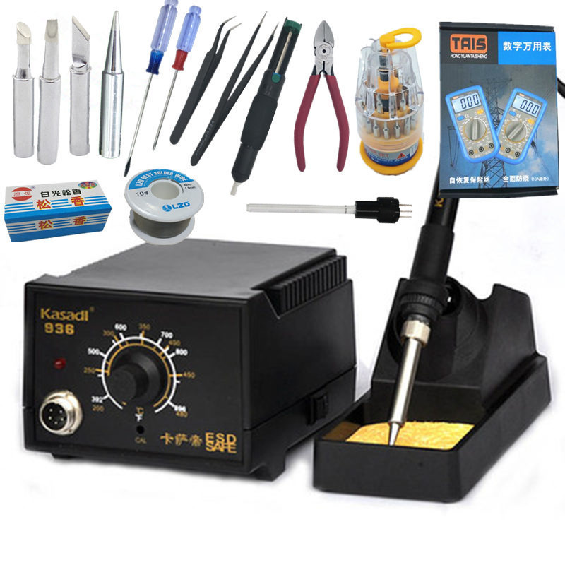 936恒温烙铁60W调温焊台套装可调温防静家用学生电子手机维修焊接