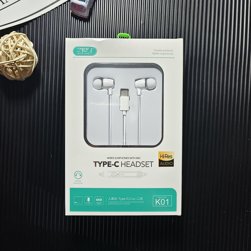 Type-cデジタル復号版広口イヤホン入耳式パソコン携帯電話汎用typa-c有線イヤホン|undefined