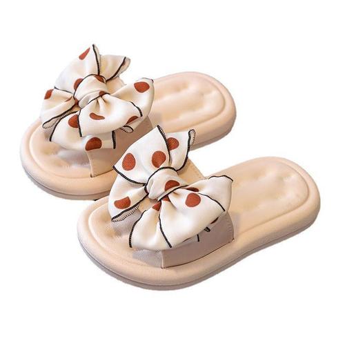 Children's Slippers Little Princess Girl Summer Cute Outdoor Bowknot Sandals for Big and Small Children Soft Sole Indoor Baby Shoes