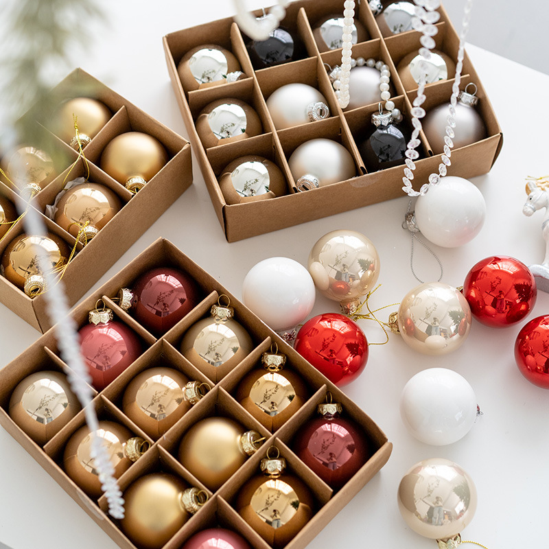 クロスボーダー新品高級質感6cmガラスクリスマスボールクリスマス装飾クリスマスツリー装飾シーンアレンジ|undefined