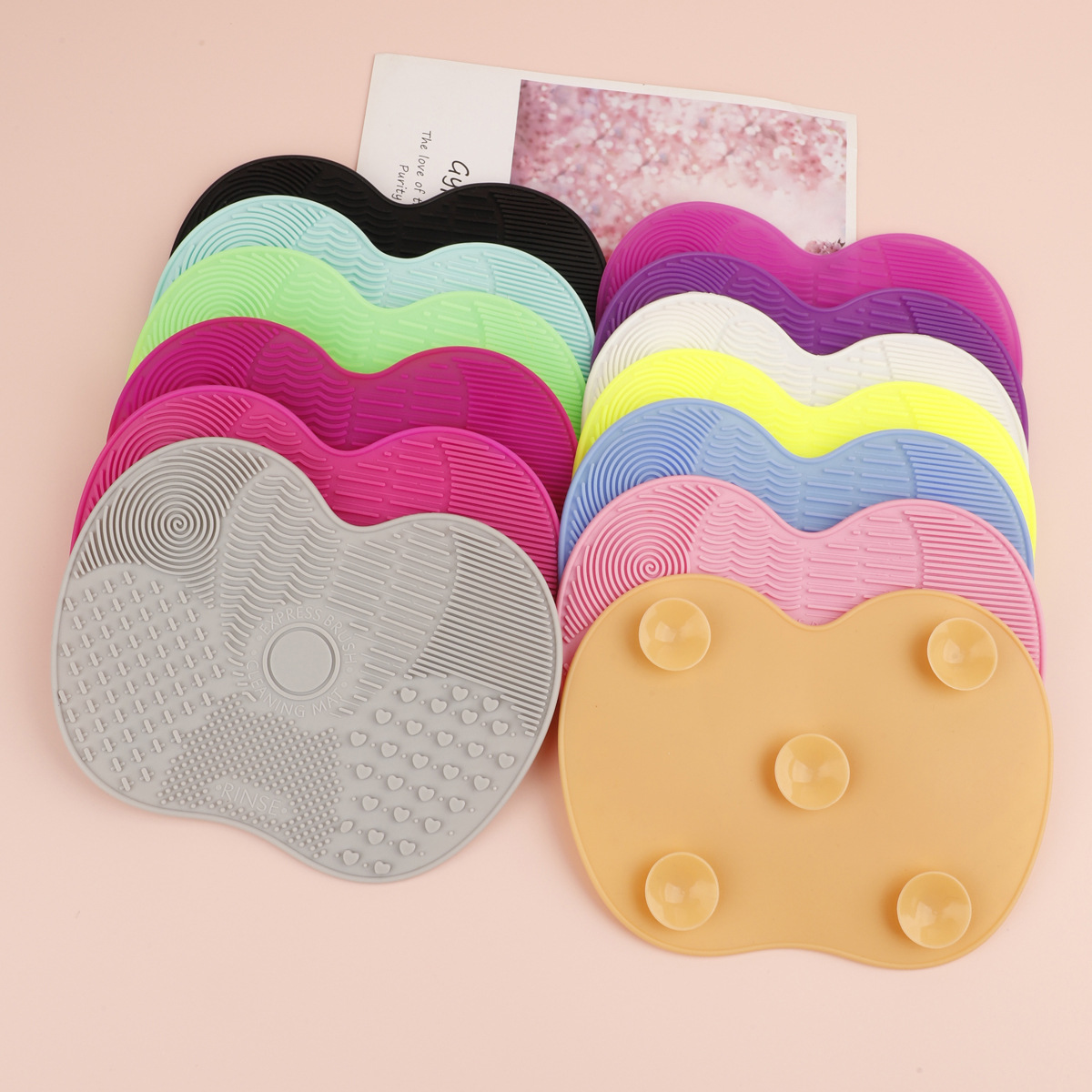 11g Weight Pad for washing brush Makeup Tools Types 1 Piece Quantity Silica Gel Material Multicolor, Apple Pattern Basic, Simple Style Style Basic Simple Style Multicolor Apple Silica Gel Pad For Washing Brush 1 Piece 1