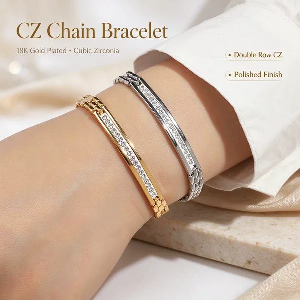 Fashionable Couple Zircon Bracelet for Women, Sparkling, Light Luxury, High-End Feel, Non-Fading, Diamond-Encrusted, Detachable Bracelet-Style Jewelry
