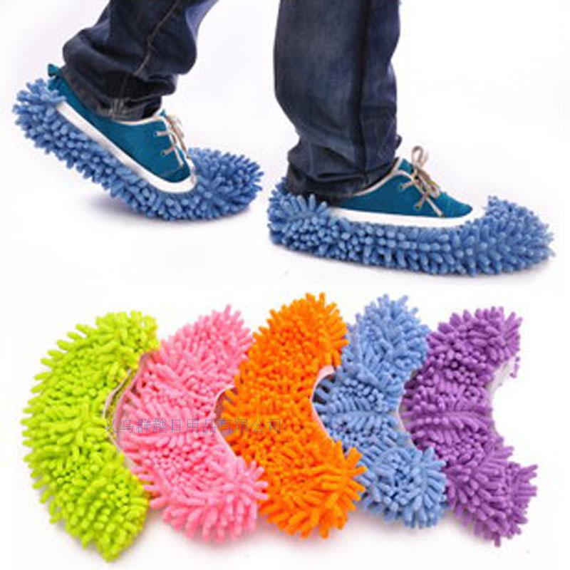 every day Special Offer 5 pairs Discount Washable Lazy man Brushing slipper Hairfalling Mopping the floor Housework clean Shoe cover Mop