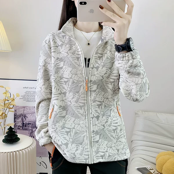 Fleece Fleece Fleece Jacket Outdoor Men's and Women's Cold-proof Warm Thickened Cardigan Mountain Climbing Collar Mai Onion fleece-lined Sweater