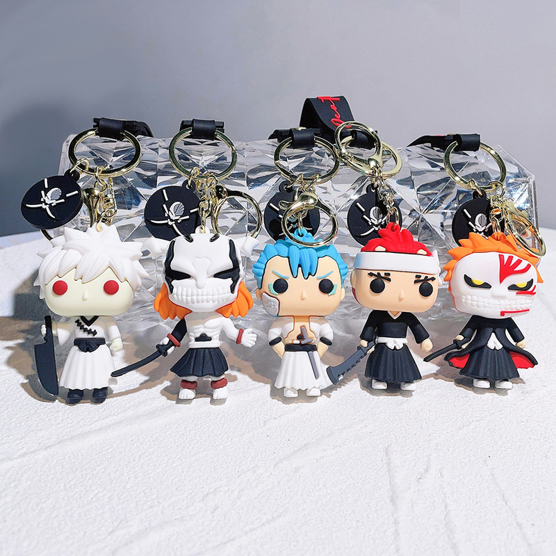 死神キーホルダー黒崎一護ルキア青染めコミックコンフェクションキーホルダー卸売人形小さなペンダント小さなギフト|undefined