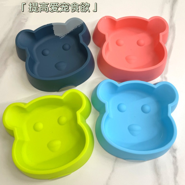 Tazón para gatos Tazón de comida lenta engrosada en forma de oso Tazón para perros Tazón para mascotas al por mayor