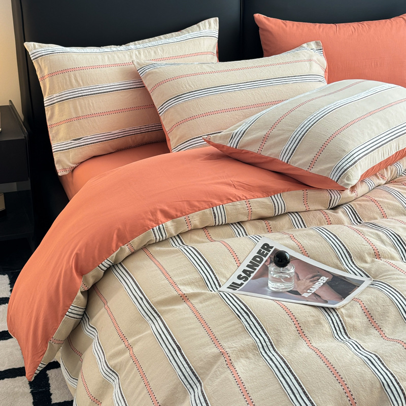 Nuevo tipo A bebés 40S algodón simple jacquard sábanas de moda AB cuatro piezas de cama de estilo de cama