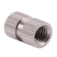 可定制嵌装圆螺母注塑嵌件镶嵌不锈钢螺母包胶直纹嵌件不锈钢螺母