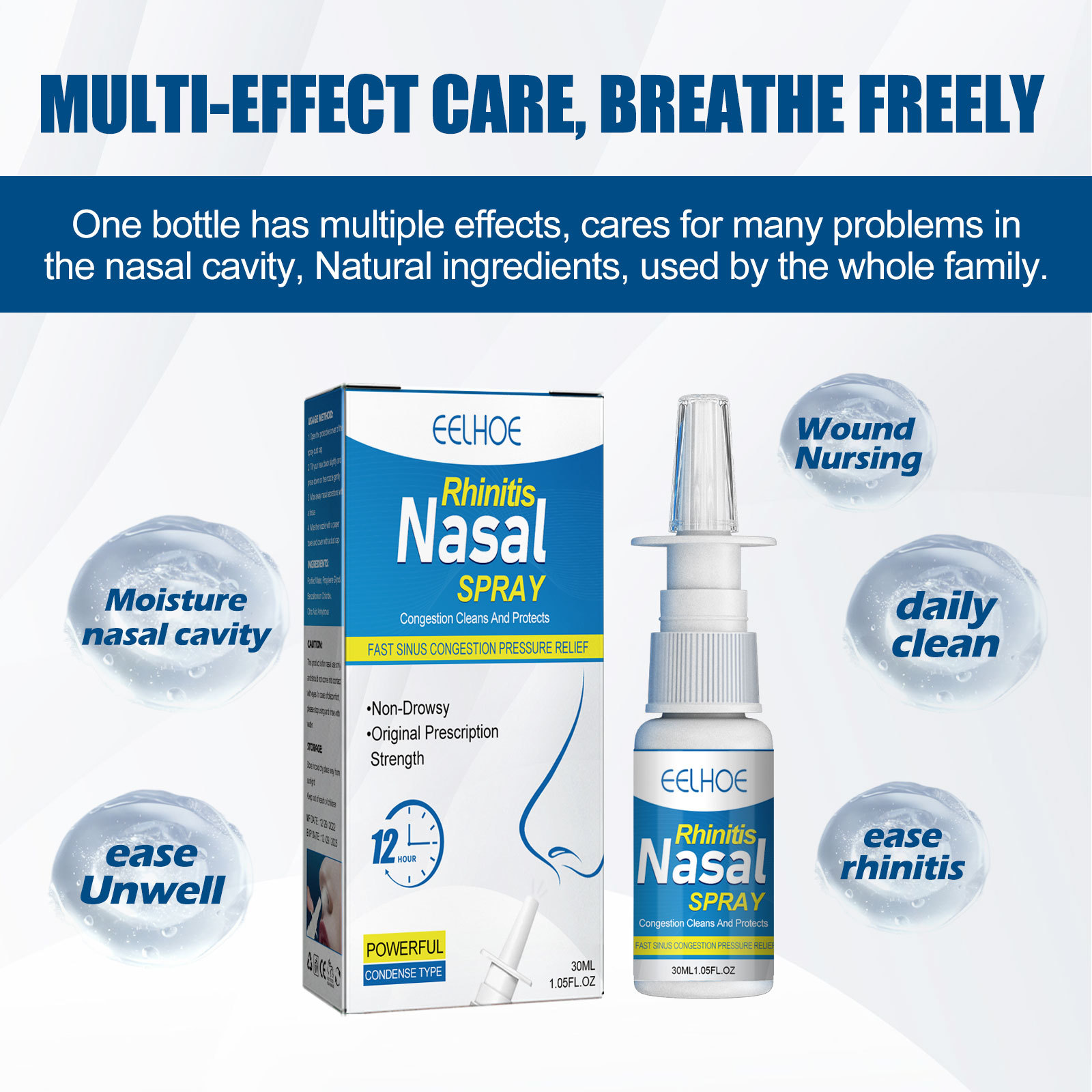EELHOE relieves congestion, runny sneezing, itchy nose, discomfort, nasal care spray_voghion.com